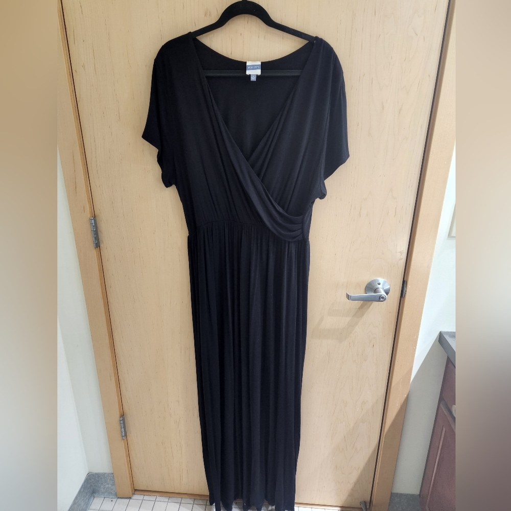 Meri Skye Black Maxi Dress, Size 1X